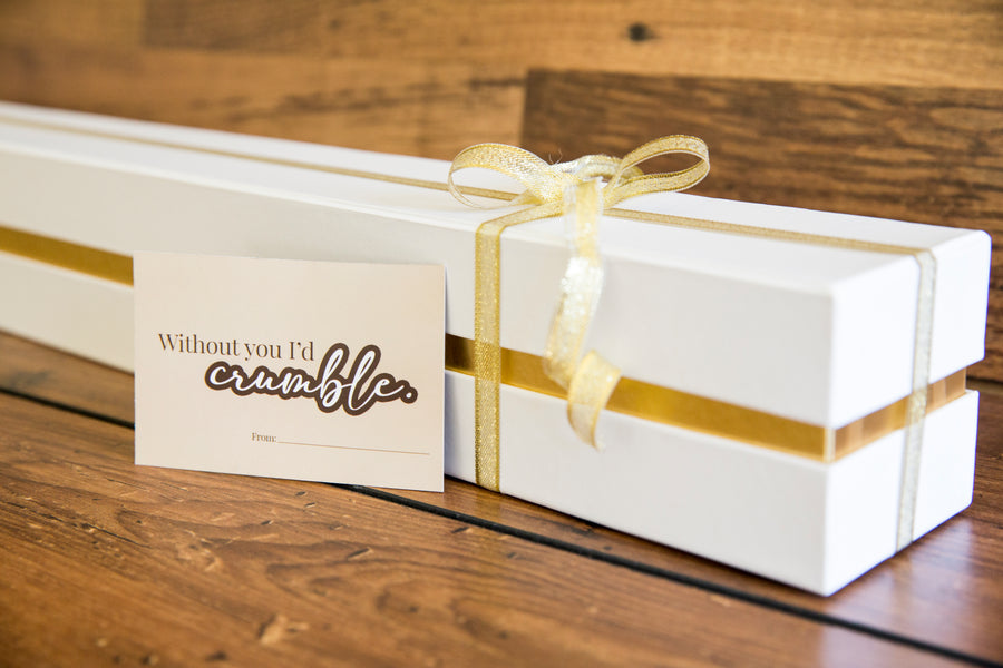 Luxury Metre Long White & Gold Gift Box